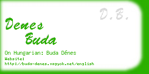 denes buda business card