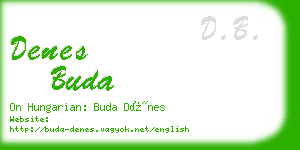 denes buda business card